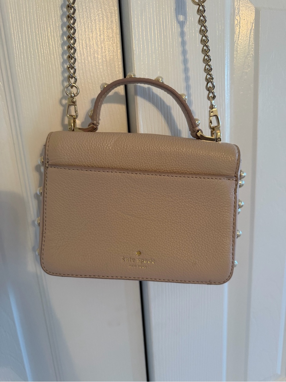 kate spade Blush Crossbody Satchel with removable Chain Strap - Picture 7 of 9